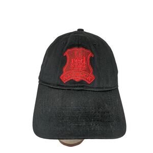 Red Stag Kid Rock Strapback Hat Drink Smart Embroidered Logo OSFA Black Red
